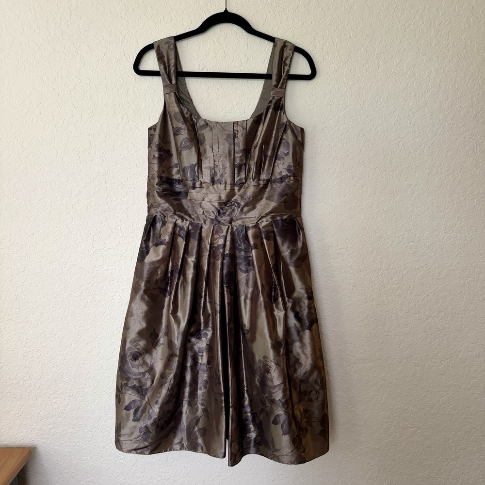 Peruvian Connection Borealis Dress Womens Size 10 Pleated Cocktail Party Floral